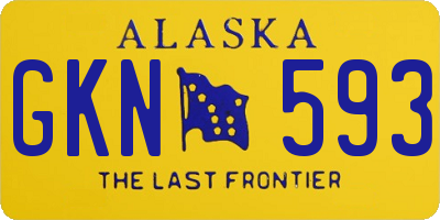 AK license plate GKN593
