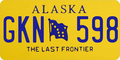 AK license plate GKN598