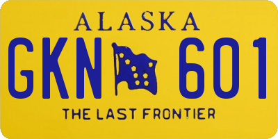 AK license plate GKN601