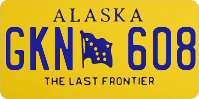 AK license plate GKN608