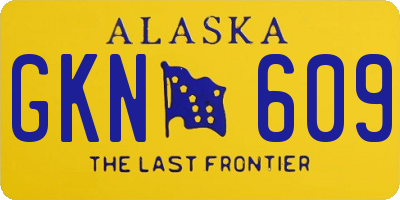 AK license plate GKN609