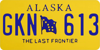 AK license plate GKN613