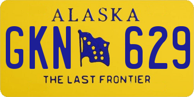 AK license plate GKN629
