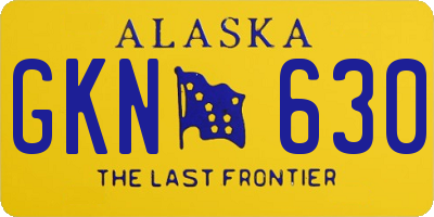 AK license plate GKN630
