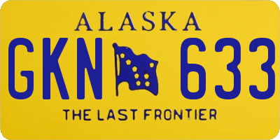 AK license plate GKN633