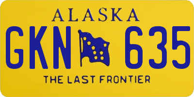 AK license plate GKN635