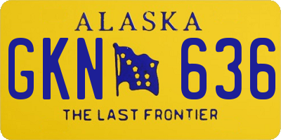 AK license plate GKN636