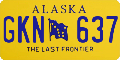 AK license plate GKN637