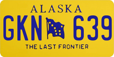 AK license plate GKN639
