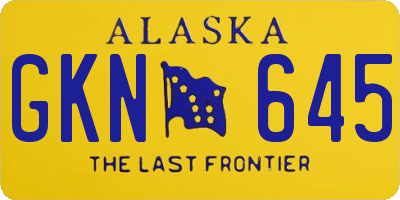 AK license plate GKN645