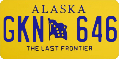AK license plate GKN646