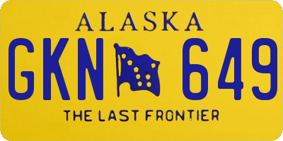 AK license plate GKN649