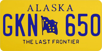 AK license plate GKN650