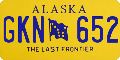 AK license plate GKN652