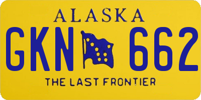 AK license plate GKN662