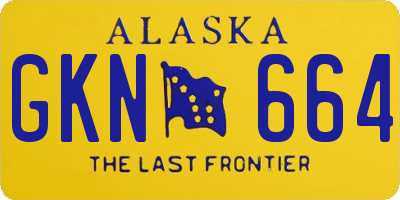 AK license plate GKN664