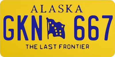 AK license plate GKN667