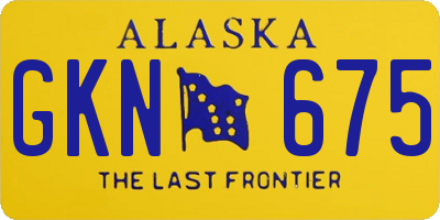 AK license plate GKN675