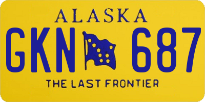 AK license plate GKN687