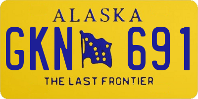 AK license plate GKN691