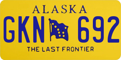 AK license plate GKN692