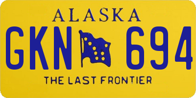 AK license plate GKN694