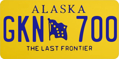 AK license plate GKN700