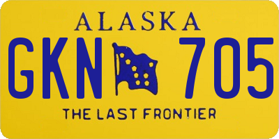 AK license plate GKN705