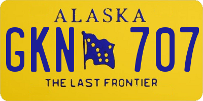 AK license plate GKN707