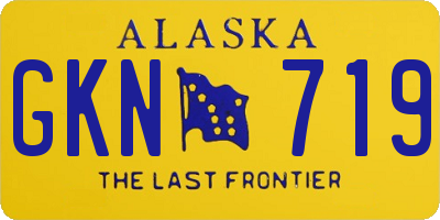 AK license plate GKN719