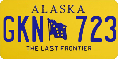 AK license plate GKN723
