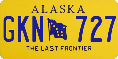 AK license plate GKN727