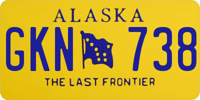 AK license plate GKN738