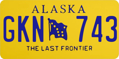 AK license plate GKN743