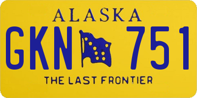 AK license plate GKN751
