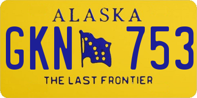 AK license plate GKN753