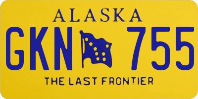 AK license plate GKN755