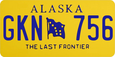 AK license plate GKN756