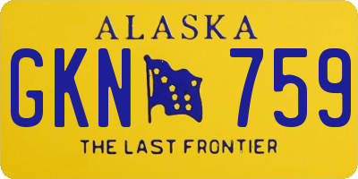 AK license plate GKN759