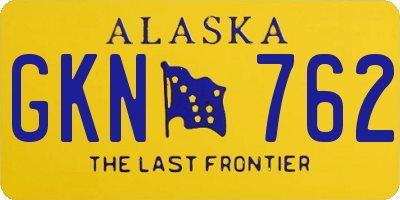 AK license plate GKN762