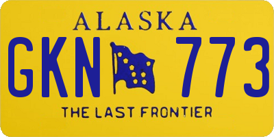 AK license plate GKN773