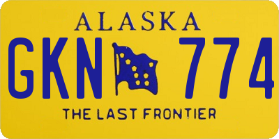 AK license plate GKN774