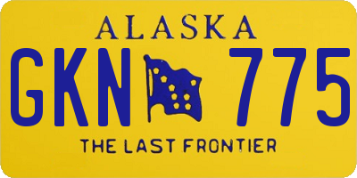 AK license plate GKN775