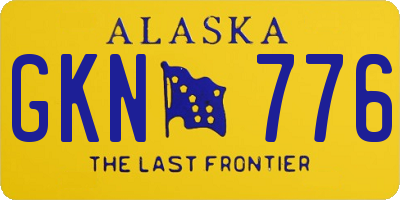 AK license plate GKN776