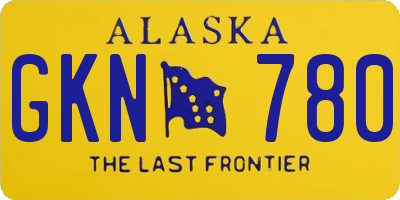 AK license plate GKN780