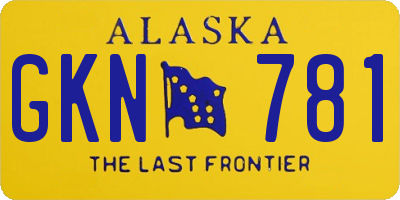 AK license plate GKN781