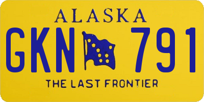 AK license plate GKN791