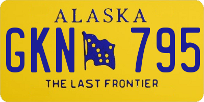 AK license plate GKN795