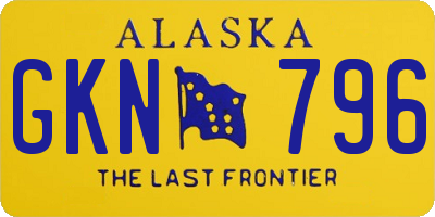 AK license plate GKN796