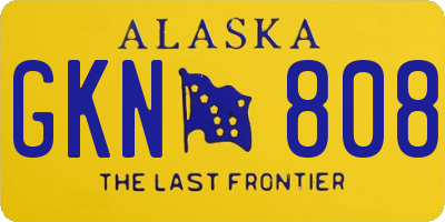 AK license plate GKN808